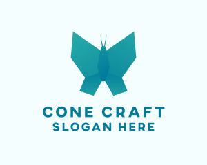 Butterfly Wings Origami logo design