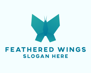 Butterfly Wings Origami logo design