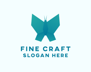 Butterfly Wings Origami logo design