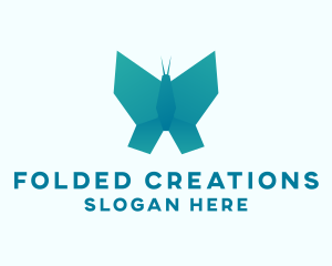 Butterfly Wings Origami logo design