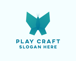 Butterfly Wings Origami logo design