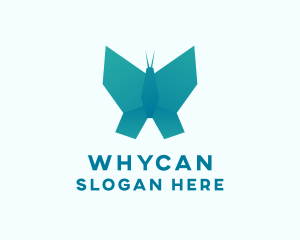 Butterfly Wings Origami logo design