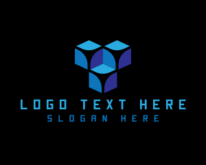 Online - Digital Cube Technology logo design