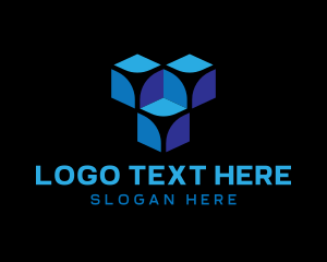 3d - 3D Digital Cube logo design