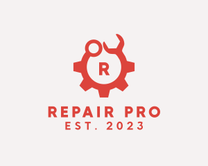 Industrial Gear Repair Mechanic logo design