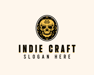 Indie - Tribal Skull Tattoo logo design