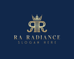 Royal Crown Letter R logo design