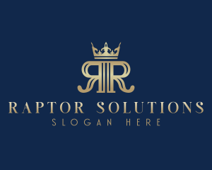 Royal Crown Letter R logo design