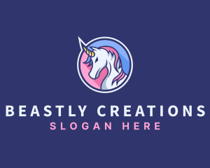 Creature - Unicorn Mythical Creature logo design