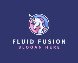 Bisexual - Unicorn Mythical Creature logo design