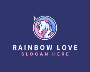 Lesbian - Unicorn Mythical Creature logo design