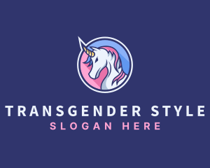 Transgender - Unicorn Mythical Creature logo design