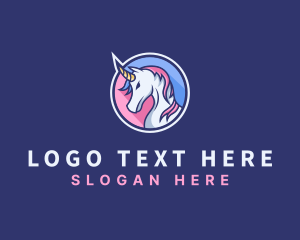 Lesbian - Unicorn Mythical Creature logo design