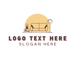 Home Staging - Sofa Chair Lamp logo design