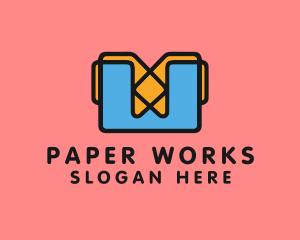 File - Construction Folder Letter W logo design