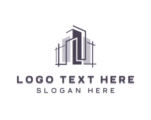 Architectural - Building Structure Contractor logo design