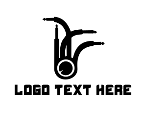 Audio - Jack Plug Eye logo design