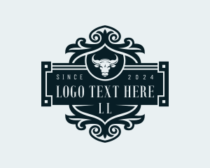 Bullfighting - Saloon Western Cowboy logo design