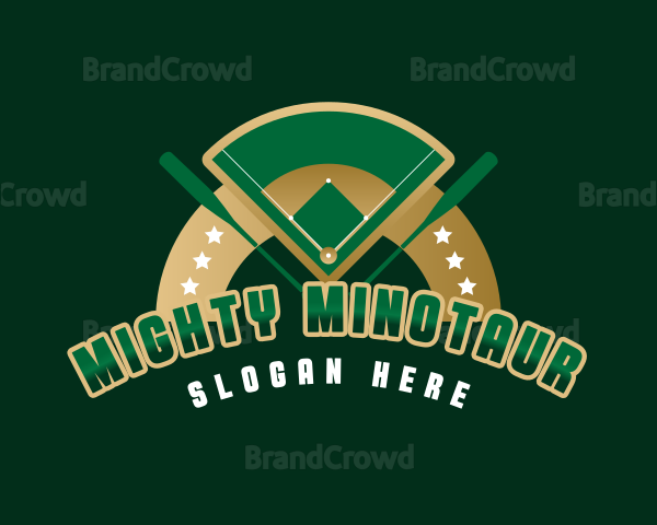 Baseball Bat Field Logo