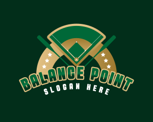 Baseball Bat Field Logo