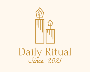 Gold Pillar Candle logo design