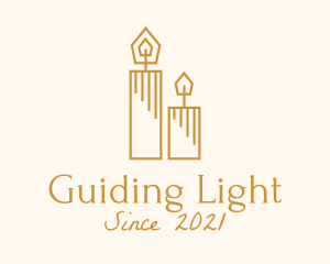 Gold Pillar Candle logo design