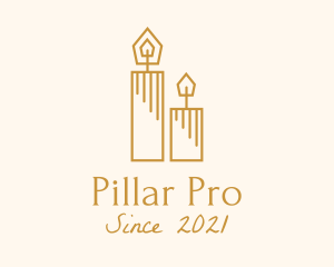 Gold Pillar Candle logo design