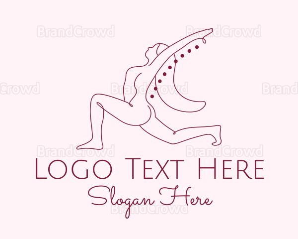 Pink Fitness Yoga Exercise Logo