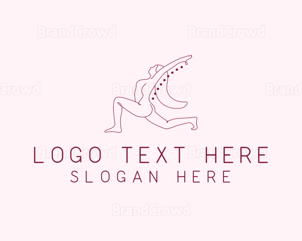 Pink Fitness Yoga Exercise Logo