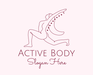 Physical - Pink Fitness Yoga Exercise logo design