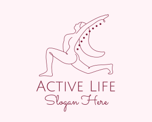 Physical - Pink Fitness Yoga Exercise logo design