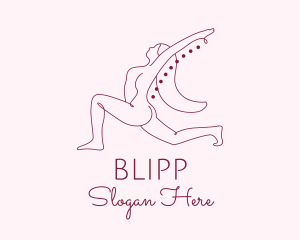 Clinic - Pink Fitness Yoga Exercise logo design