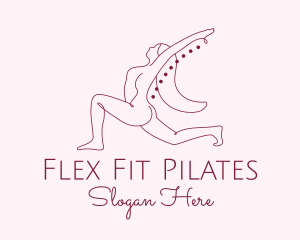 Pilates - Pink Fitness Yoga Exercise logo design