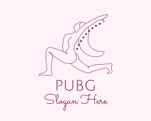 Pink Fitness Yoga Exercise   logo design