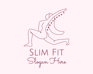 Pink Fitness Yoga Exercise   logo design