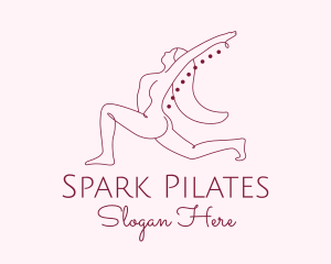 Pink Fitness Yoga Exercise   logo design