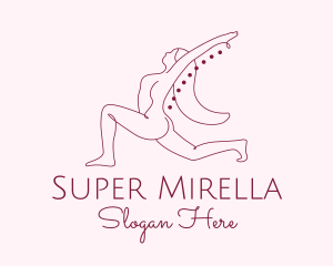 Wellness - Pink Fitness Yoga Exercise logo design