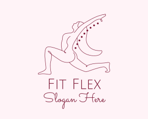 Fitness - Pink Fitness Yoga Exercise logo design