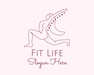 Fitness - Pink Fitness Yoga Exercise logo design