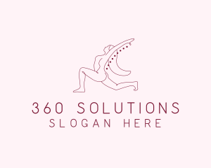 Pink Fitness Yoga Exercise   logo design