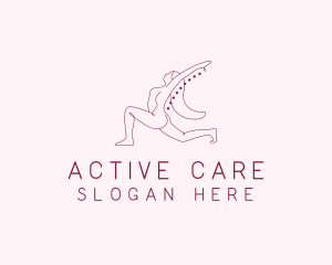 Physiotherapy - Pink Fitness Yoga Exercise logo design