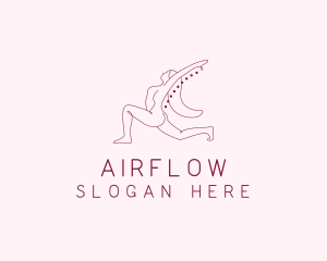 Pink Fitness Yoga Exercise   logo design