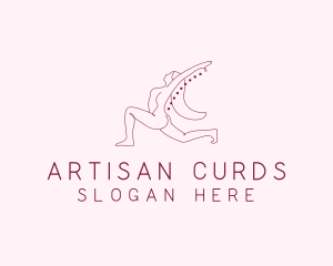 Pink Fitness Yoga Exercise   logo design