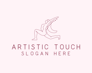 Pink Fitness Yoga Exercise   logo design