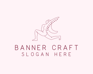 Pink Fitness Yoga Exercise   logo design