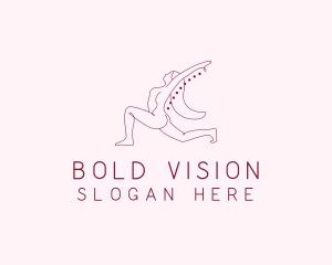 Pink Fitness Yoga Exercise   logo design