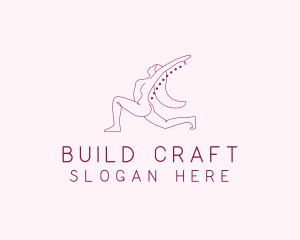 Pink Fitness Yoga Exercise   logo design