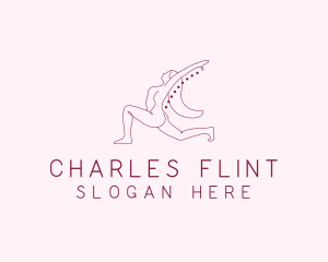 Pink Fitness Yoga Exercise   logo design