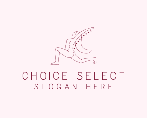 Pink Fitness Yoga Exercise   logo design