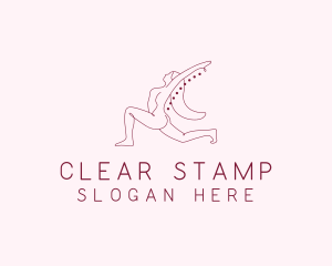 Pink Fitness Yoga Exercise   logo design